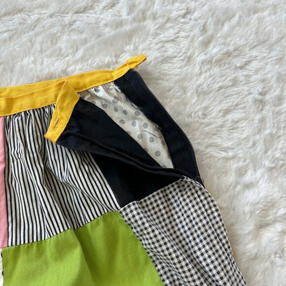 Amazing Vintage 1970's Patchwork Maxi Twirl Skirt Gypsy Whimsy - Size 2/4 - Picture 4 of 6